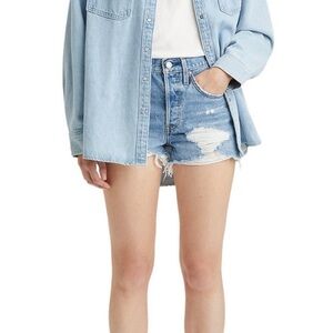 Levi’s 501 high rise cut off shorts distressed size 32
